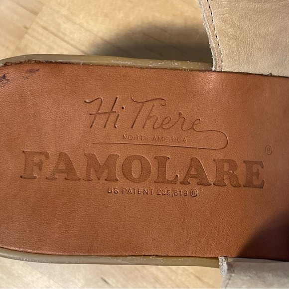 Famolare Cross Your Heart Platform Sandals Snake embossed leather. - Picture 9 of 12